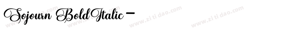 Sojourn BoldItalic字体转换